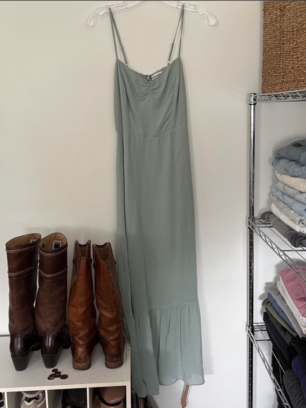 Reformation Emersyn Maxi Dress Sage Green